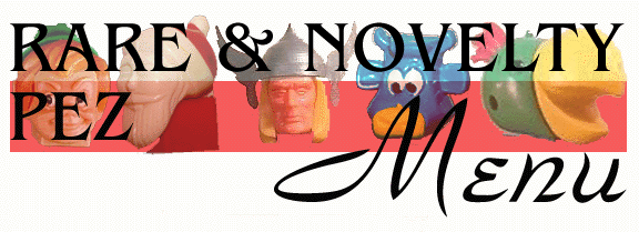 Rare & Novelty PEZ - main menu